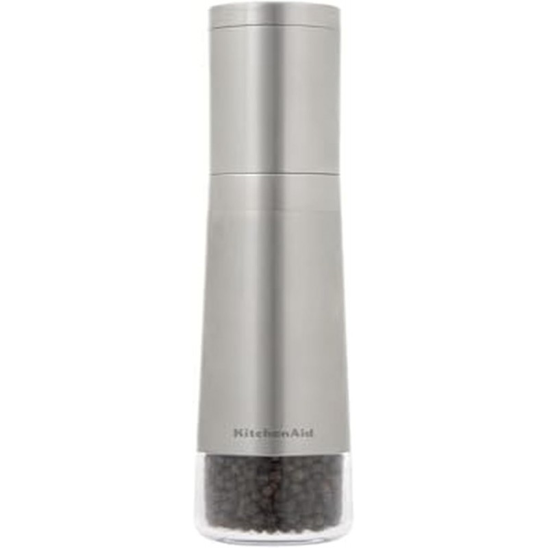 KitchenAid Stainless Steel Filled Pepper Grinder, 8 Inch