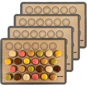 Macaron Silicone Baking Mats - Non-Stick...