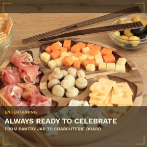 Walnut Wood Toaster Tongs Set of 4 – 10 Inch Kitchen Tongs for Toast, BBQ, Cooking & Serving | Premium Dark Hardwood | Stronger & More Durable Than Bamboo Tongs