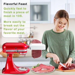 Electric Meat Tenderizer Attachment for All KitchenAid Stand Mixers, KitchenAid Attachment, Steak Tenderizer Meat Cuber Accesssories with Stainless Steel Gears, Meat Tenderizer Tool