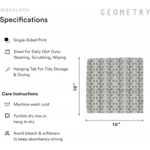 GEOMETRY Kitchen Dish Cloths - Quick Dry Dishcloths for Kitchen - Premium Dish Rags with Geoweave - 3-Pack Set Night Reeds