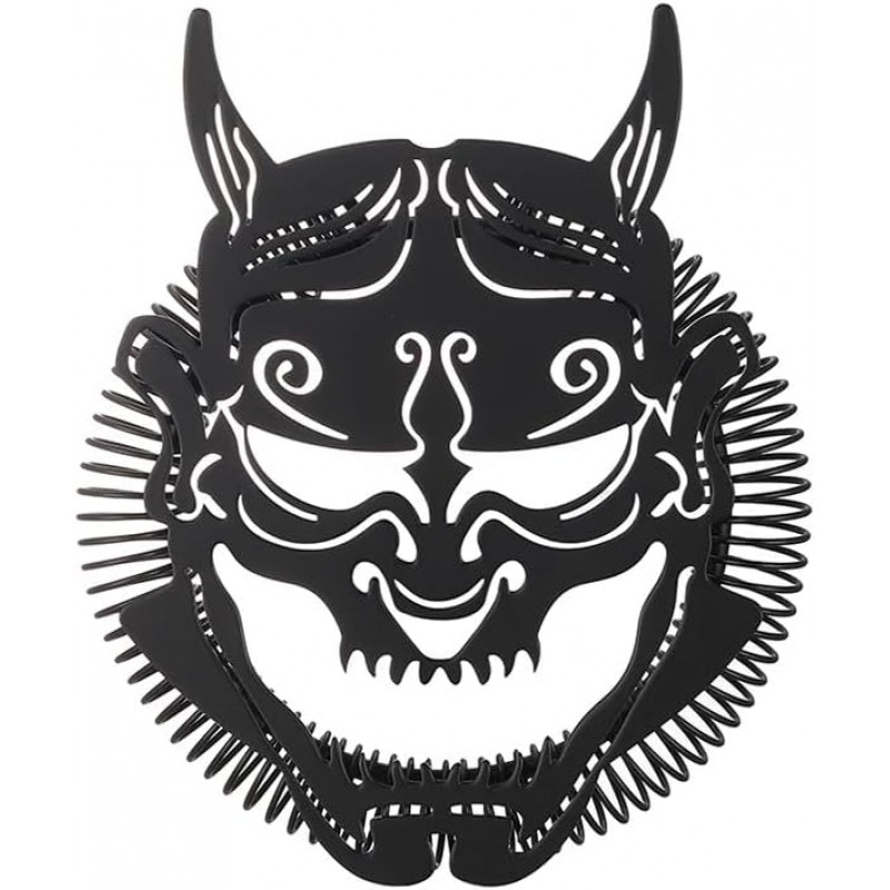 Matte Black Cocktail Strainer Bar Strainer with Demon Face Design (DemonA)