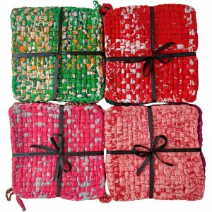 Quilted Cotton Potholders – Reversible - Heat Resistant - Hot Pads – patchwork kitchen décor - Set of 2
