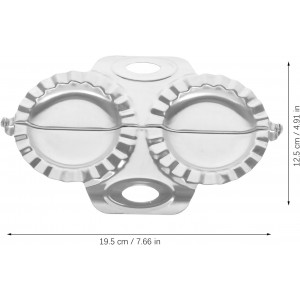 Upgraded Stainless Steel Dumpling Mold 2-Pack Rustless Dumpling Maker Tools for Homemade Pelmeni Ravioli Dough Pressing Kitchen Gadget