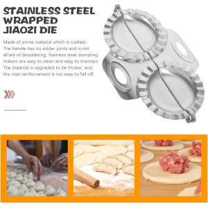 Upgraded Stainless Steel Dumpling Mold 2-Pack Rustless Dumpling Maker Tools for Homemade Pelmeni Ravioli Dough Pressing Kitchen Gadget
