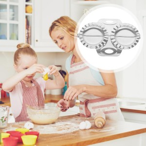 Upgraded Stainless Steel Dumpling Mold 2-Pack Rustless Dumpling Maker Tools for Homemade Pelmeni Ravioli Dough Pressing Kitchen Gadget