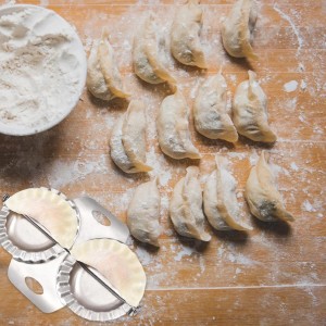 Upgraded Stainless Steel Dumpling Mold 2-Pack Rustless Dumpling Maker Tools for Homemade Pelmeni Ravioli Dough Pressing Kitchen Gadget