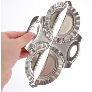 Upgraded Stainless Steel Dumpling Mold 2-Pack Rustless Dumpling Maker Tools for Homemade Pelmeni Ravioli Dough Pressing Kitchen Gadget