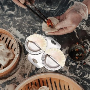 Upgraded Stainless Steel Dumpling Mold 2-Pack Rustless Dumpling Maker Tools for Homemade Pelmeni Ravioli Dough Pressing Kitchen Gadget