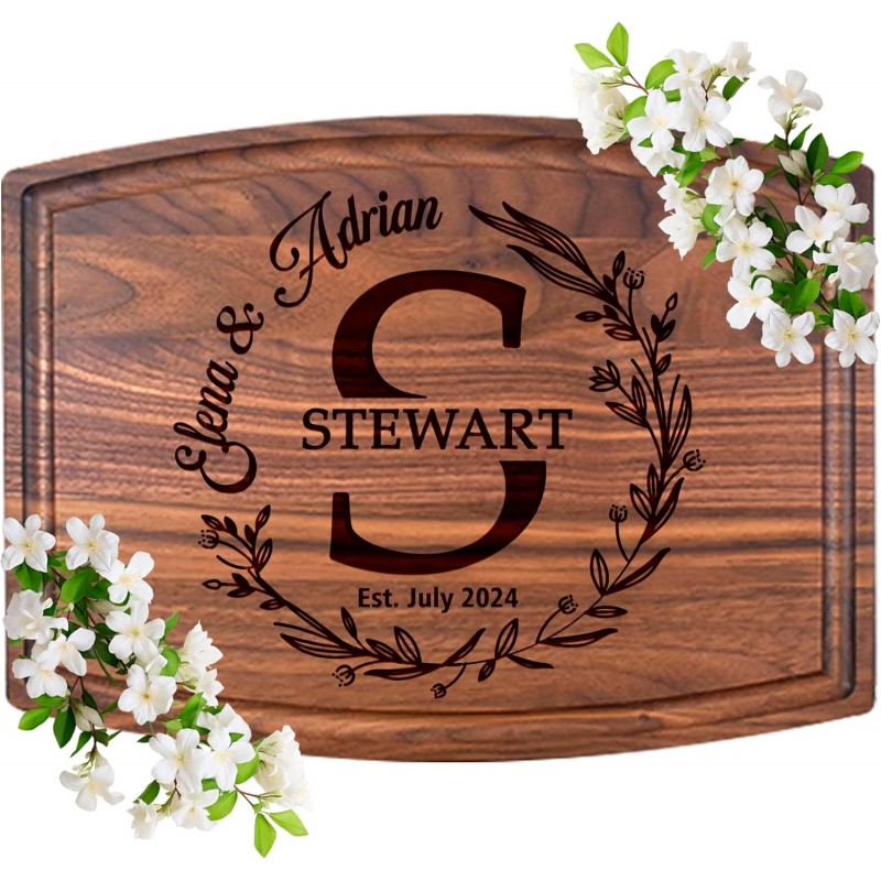 Personalized Cutting Board – Custom Cutting Board Wood Engraved Charcuterie Board, Unique Gift for Wedding, Anniversary, Bridal Shower, Couples, Christmas, Parents & Housewarming