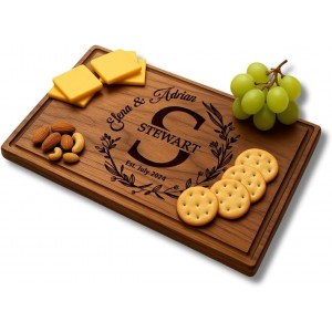 Personalized Cutting Board – Custom Cutting Board Wood Engraved Charcuterie Board, Unique Gift for Wedding, Anniversary, Bridal Shower, Couples, Christmas, Parents & Housewarming