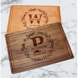 Personalized Cutting Board – Custom Cutting Board Wood Engraved Charcuterie Board, Unique Gift for Wedding, Anniversary, Bridal Shower, Couples, Christmas, Parents & Housewarming