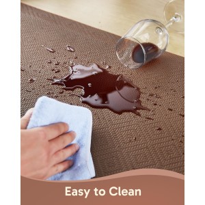 Ophanie Kitchen mats for Floor, 3/4 inch Thick, Kitchen Rugs, 20x39 Anti Fatigue Standing Cushioned Mat, Waterproof,Comfort Ergonomic mat for Office, Home, Sink, Brown Non-Slip Bottom