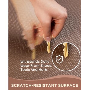 Ophanie Kitchen mats for Floor, 3/4 inch Thick, Kitchen Rugs, 20x39 Anti Fatigue Standing Cushioned Mat, Waterproof,Comfort Ergonomic mat for Office, Home, Sink, Brown Non-Slip Bottom