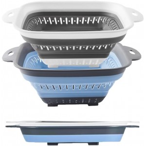 Collapsible Colander Set, Square Round T...
