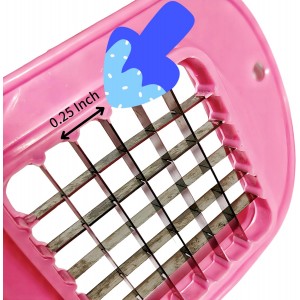 1 PCS Egg Chopper Egg Slicer Fruit Salads Cuter Potato Cutter Hard Boiled Egg Slicers Fruit Cube,Vegetable Slicer,Onion Mincer Chopper, Vegetable Chopper,Cutter,Dicer - Pack of 1 grid 0.5 inch,RED