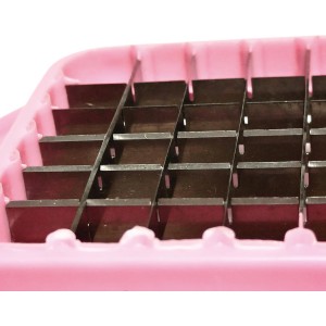 1 PCS Egg Chopper Egg Slicer Fruit Salads Cuter Potato Cutter Hard Boiled Egg Slicers Fruit Cube,Vegetable Slicer,Onion Mincer Chopper, Vegetable Chopper,Cutter,Dicer - Pack of 1 grid 0.5 inch,RED