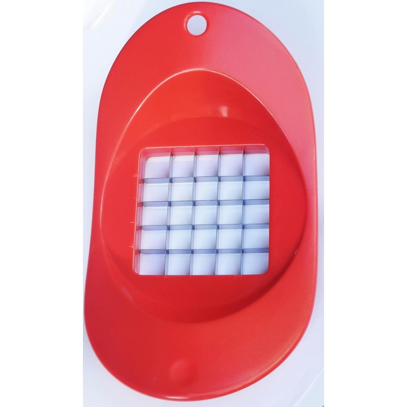 1 PCS Egg Chopper Egg Slicer Fruit Salads Cuter Potato Cutter Hard Boiled Egg Slicers Fruit Cube,Vegetable Slicer,Onion Mincer Chopper, Vegetable Chopper,Cutter,Dicer - Pack of 1 grid 0.5 inch,RED
