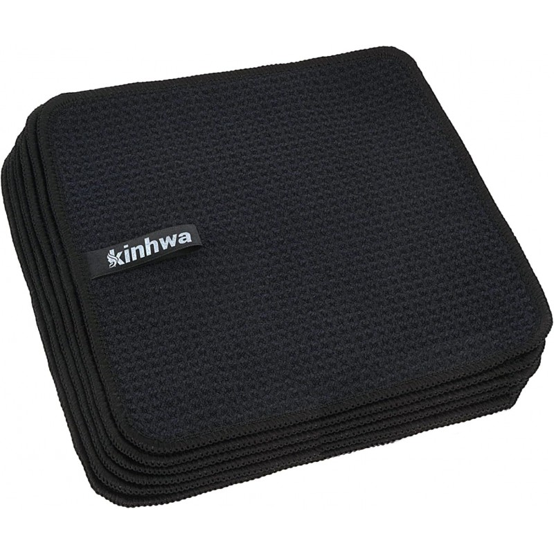 KinHwa Waffle Kitchen Towels for Washing Dishes Dish Cloths for Washing Dishes Microfiber Dish Towels for Kitchen Ultra Soft Absorbent Quick Drying 8inch x 8inch 6 Pack