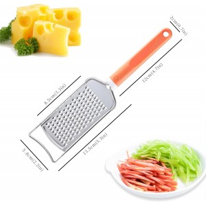 Cheese Grater with Handle, Vituer Stainless Steel Graters for Kitchen, Cheese Grater Lemon Zester Handheld, Great for Cheese, Ginger, Chocolate, Spices and More, Dishwasher Safe