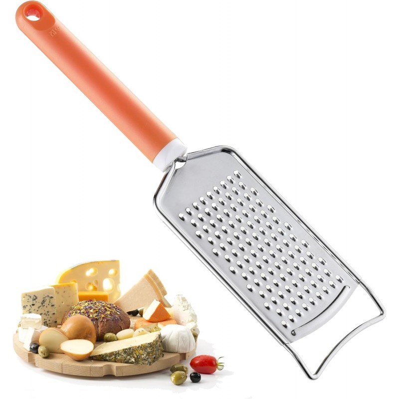 Cheese Grater with Handle, Vituer Stainless Steel Graters for Kitchen, Cheese Grater Lemon Zester Handheld, Great for Cheese, Ginger, Chocolate, Spices and More, Dishwasher Safe