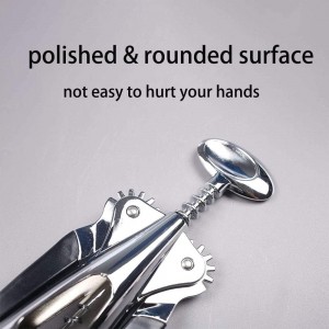 Wing Corkscrew Wine Opener - Wine Corkscrew Made of Zinc Alloy for Wine Bottles Beer Bottle, Silver