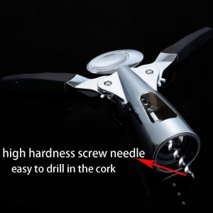 Wing Corkscrew Wine Opener - Wine Corkscrew Made of Zinc Alloy for Wine Bottles Beer Bottle, Silver