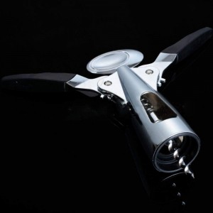 Wing Corkscrew Wine Opener - Wine Corkscrew Made of Zinc Alloy for Wine Bottles Beer Bottle, Silver