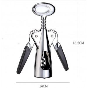 Wing Corkscrew Wine Opener - Wine Corkscrew Made of Zinc Alloy for Wine Bottles Beer Bottle, Silver