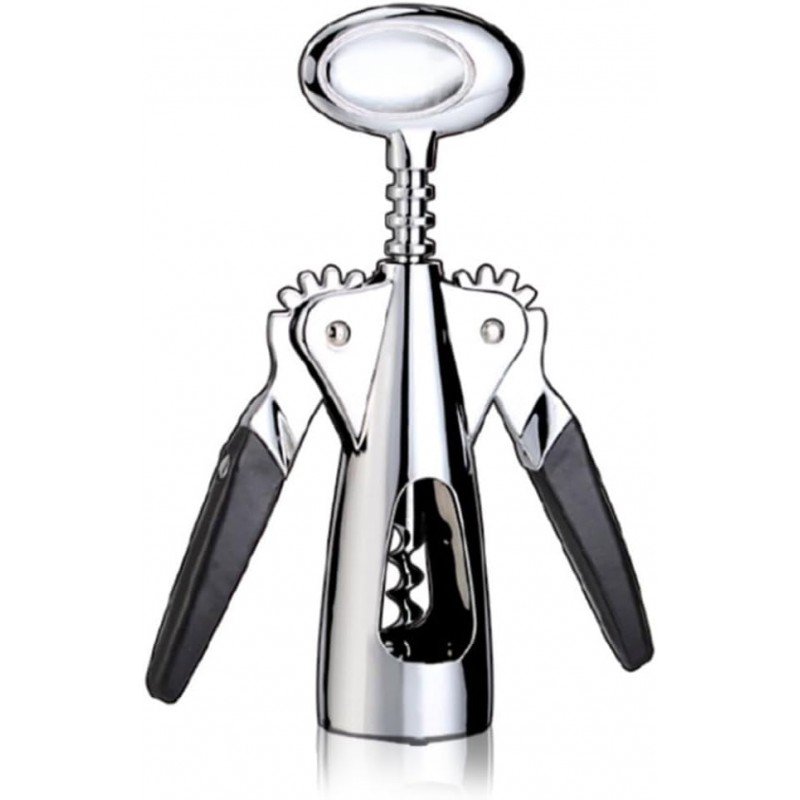 Wing Corkscrew Wine Opener - Wine Corkscrew Made of Zinc Alloy for Wine Bottles Beer Bottle, Silver