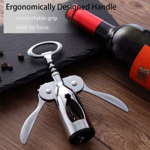 Corkscrew Bottle Opener - Wing Corkscrews Beer Cap Bottles Opener Remover for Kitchen Restaurant Bar Waiters