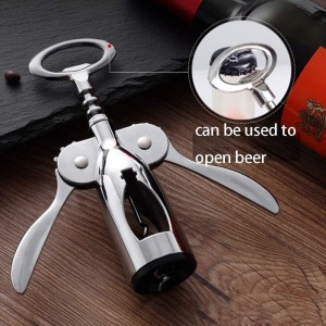 Corkscrew Bottle Opener - Wing Corkscrews Beer Cap Bottles Opener Remover for Kitchen Restaurant Bar Waiters