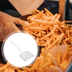 Stainless Steel Skimmer Spoon 16.92In Fine Mesh Oil Skimmer Ladle for Cooking Frying Hot Pot Fat Strainer Kitchen Utensil with Hanging Hole