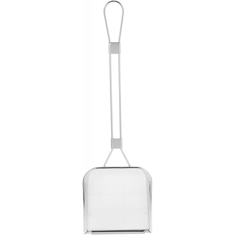 Stainless Steel Skimmer Spoon 16.92In Fine Mesh Oil Skimmer Ladle for Cooking Frying Hot Pot Fat Strainer Kitchen Utensil with Hanging Hole