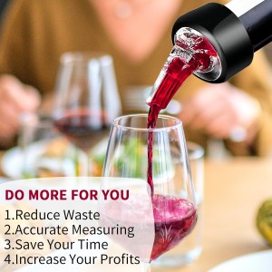 SuproBarware Automatic Measured Bottle Pourer - Quick Shot Spirit Measure Pourer Drinks Wine Cocktail Dispenser Home Bar Tools - 2 pack 1.5oz