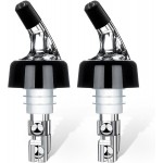 SuproBarware Automatic Measured Bottle Pourer - Quick Shot Spirit Measure Pourer Drinks Wine Cocktail Dispenser Home Bar Tools - 2 pack 1.5oz