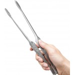 JETKONG Stainless Steel Kitchen Tongs, Serving Tongs for Cooking, 10.6