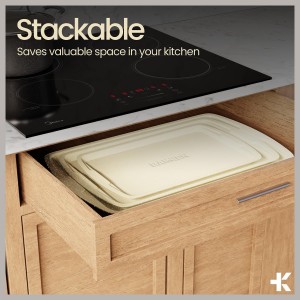 Bakken Swiss - Bakeware Set – 6 Piece – Stackable, Deluxe, Non-Stick Baking Pans for Professional and Home Cooking – Carbon Steel, White Stone Coating