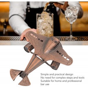 Stainless Steel Cocktail Strainer, Flexible Spring Hawthorne Strainer, Stainless Steel Beverage Strainer, Fighter Plane Design for Home Bar, Party, Professional Bartending