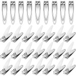 30-Pack Fingernail Clippers Pack, Stainless Steel Small Nail Clippers in Bulk, Portable Travel Mini Finger Nail Clippers for Women Men Homeless Care Package Supplies Bulk Set
