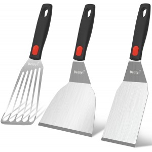 Beijiyi Stainless Steel Spatula Set, Hea...