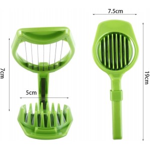 2pcs Stainless Steel Egg Slicer Fruit Cutter,Handheld Mushroom Kiwi Divider Egg Split Device,Strawberry Cheese Cutter Multifunction Slicing Mould