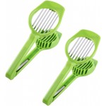 2pcs Stainless Steel Egg Slicer Fruit Cutter,Handheld Mushroom Kiwi Divider Egg Split Device,Strawberry Cheese Cutter Multifunction Slicing Mould