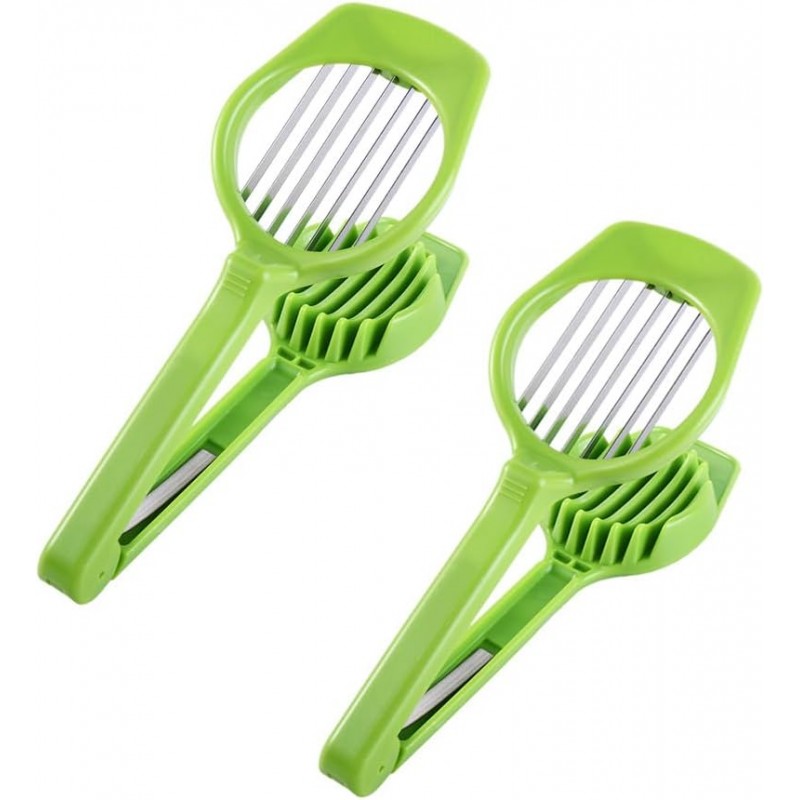 2pcs Stainless Steel Egg Slicer Fruit Cutter,Handheld Mushroom Kiwi Divider Egg Split Device,Strawberry Cheese Cutter Multifunction Slicing Mould