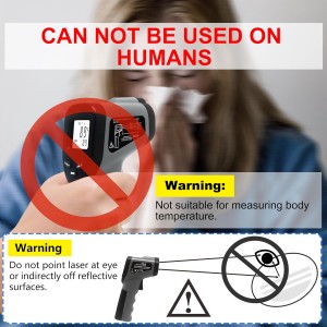 hito Infrared Thermometer Gun Laser Temperature Gun -58°F to 1112°F, Temp Gun for Pizza Oven, Cooking, Refrigerator, Pool, Reptiles, Air Conditioner, for Surface Temperature of Meat, Food, Liquid