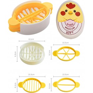 Creative kitchen Tools 3 in 1 Egg Slicer Set with (Hemisect/Slice/Petal) Great for Sandwiches Salads and Hors d'Oeuvres + Egg timer Spa Egg runny egg timer Perfect for Boiling Eggs - Hard Medium Soft