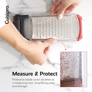 CUISIPRO Surface Glide Technology Stainless Steel Folding Handle Grater, Coarse