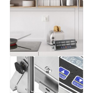 QWORK Digital Kitchen Timer - 8-Channel Multi-Timer with Waterproof Panel, Adjustable Volume