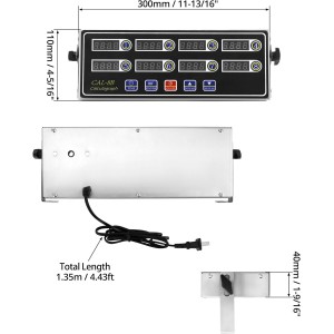 QWORK Digital Kitchen Timer - 8-Channel Multi-Timer with Waterproof Panel, Adjustable Volume