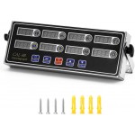 QWORK Digital Kitchen Timer - 8-Channel Multi-Timer with Waterproof Panel, Adjustable Volume